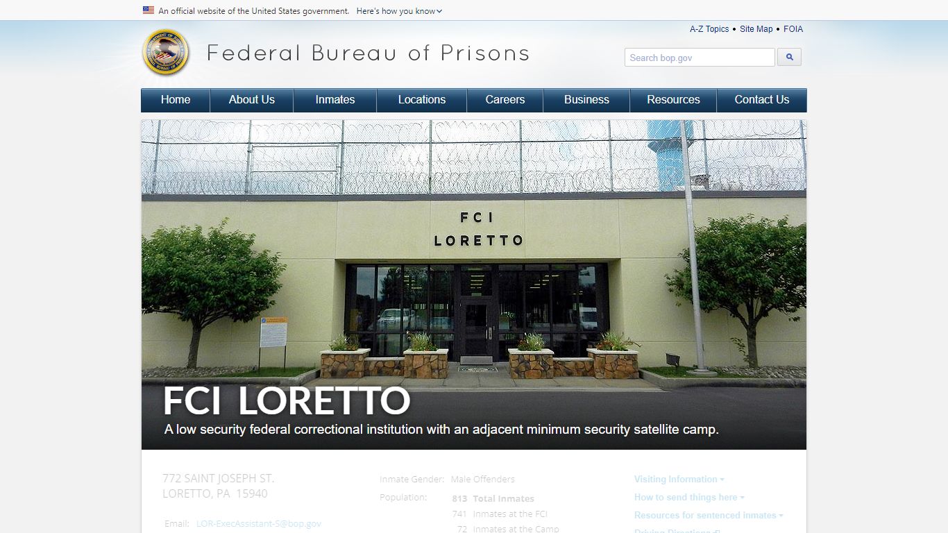 FCI Loretto - BOP